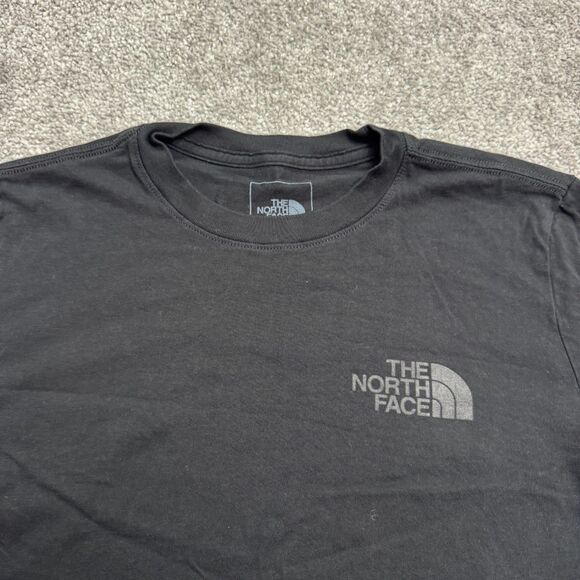 The North Face Long Sleeve Graphic T-Shirt Womens XS Black Crew Neck Cotton Tee - Picture 3 of 12